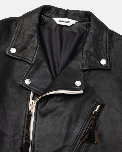 Leather biker jacket