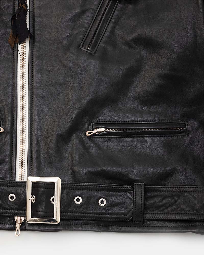 Leather biker jacket
