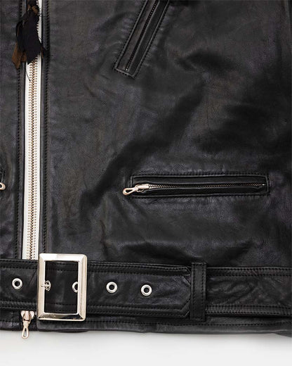 Leather biker jacket