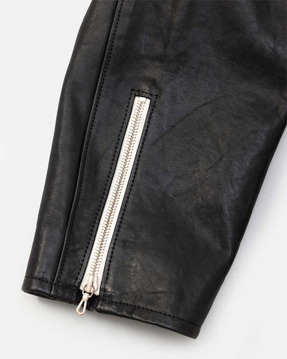 Leather biker jacket