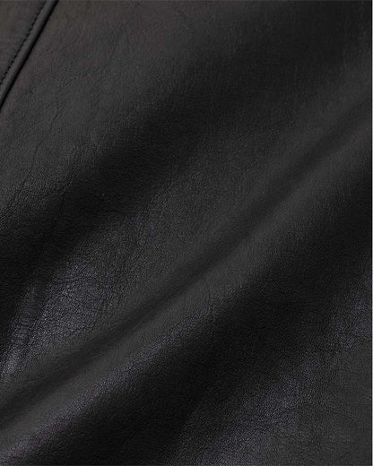 Leather biker jacket