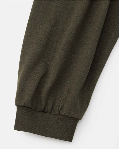Merino wool  raised neckline L/S T-shirt