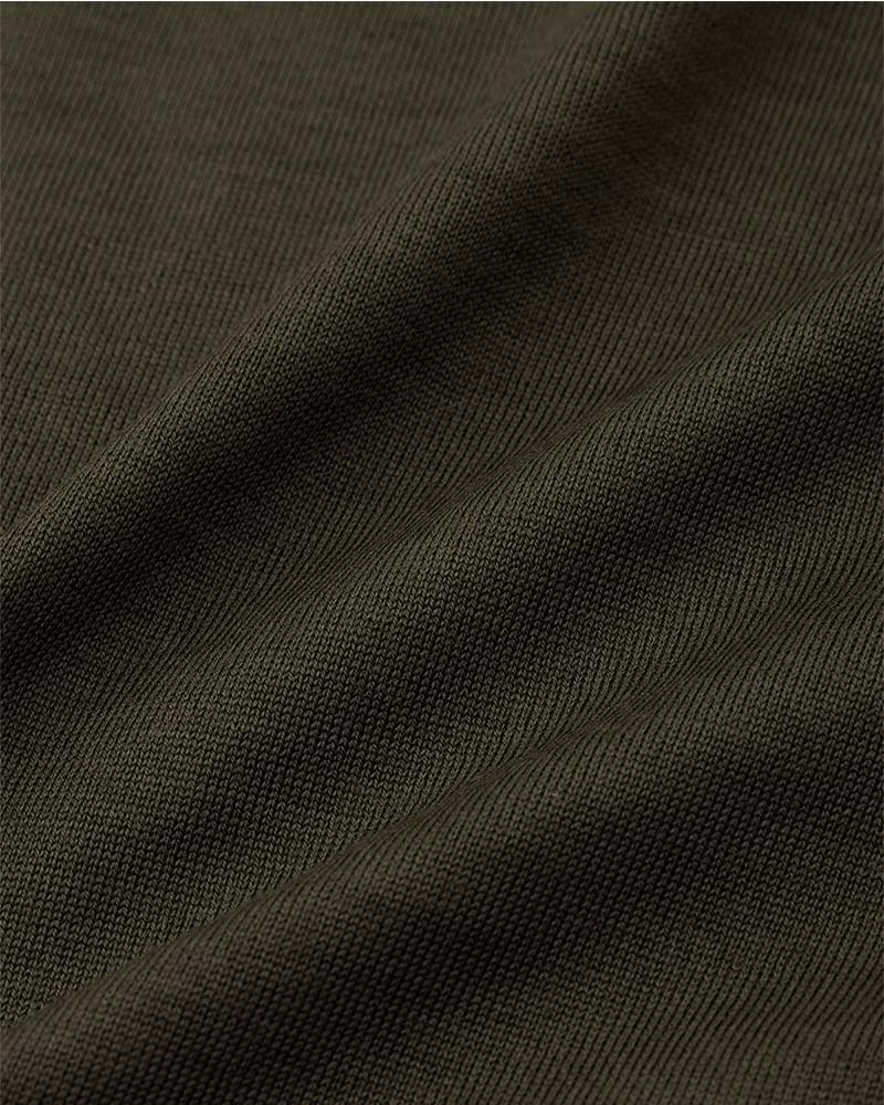 Merino wool  raised neckline L/S T-shirt