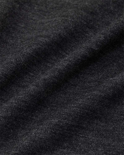 Merino wool  raised neckline L/S T-shirt