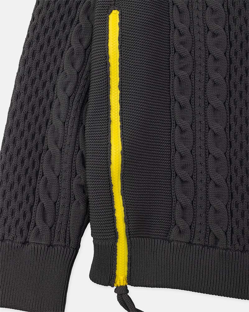 Side zip sweater