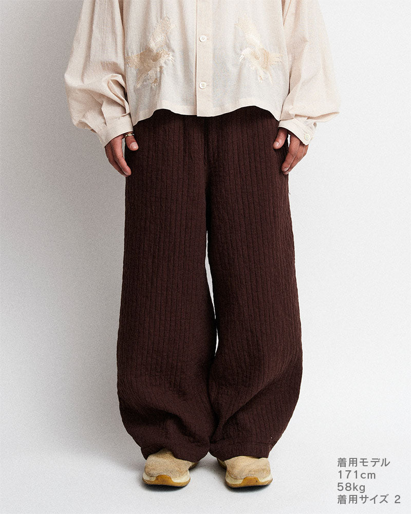 Cotton wide pants(Garment dye)