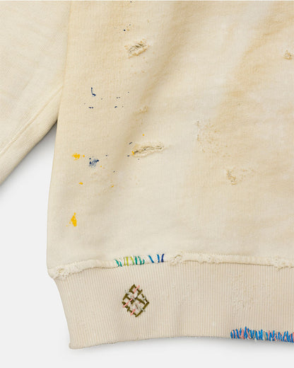 Distressed sweatshirt