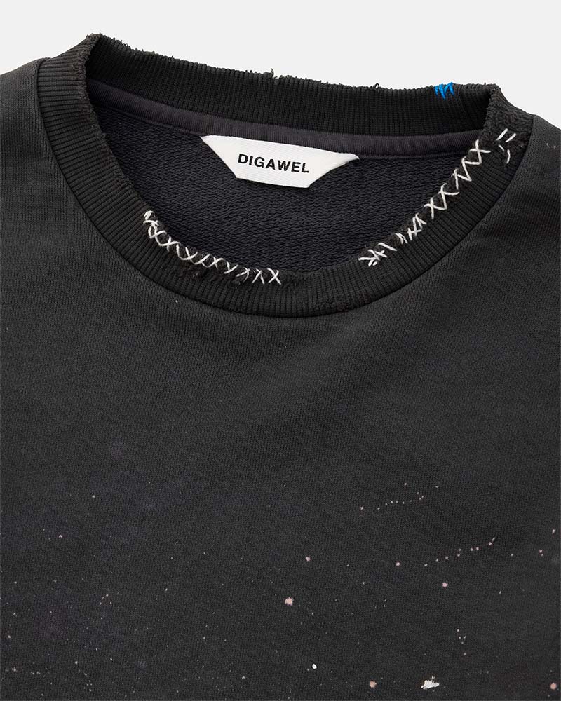 Distressed sweatshirt