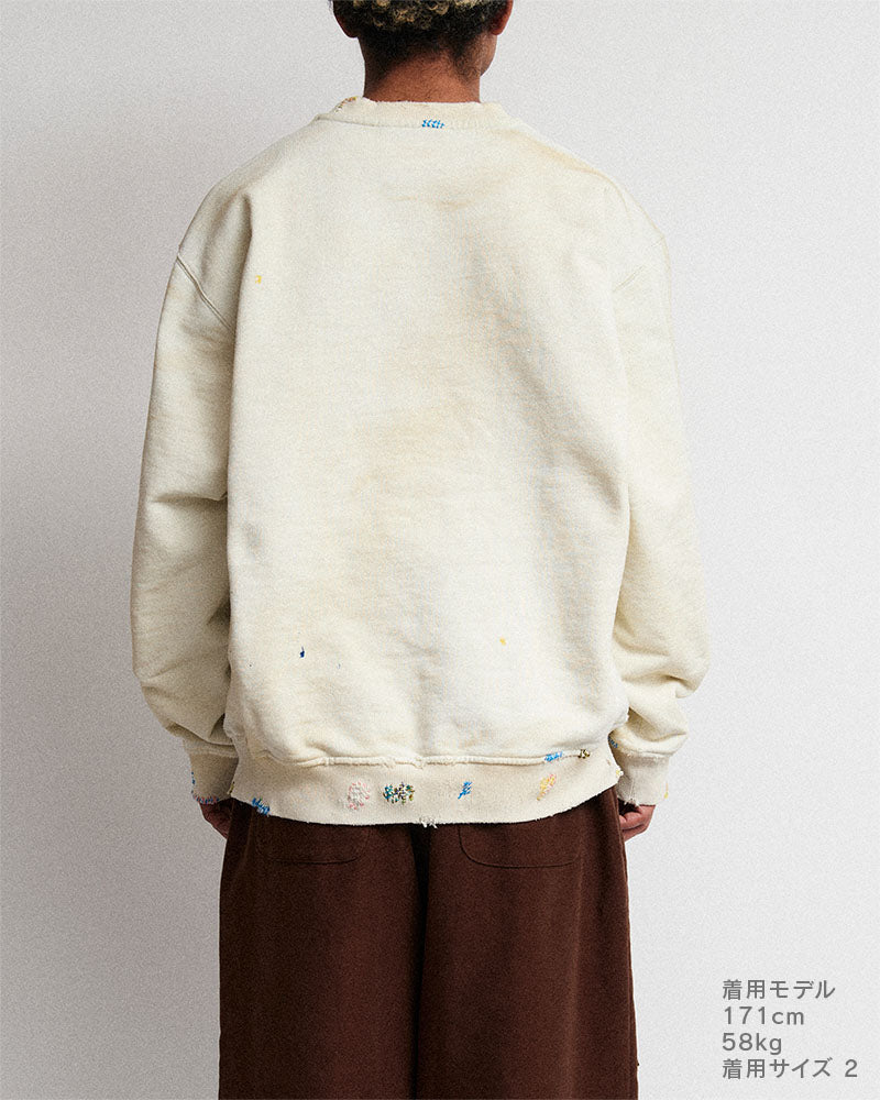 Distressed sweatshirt