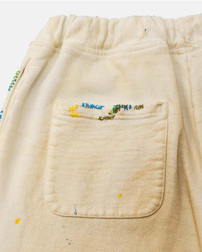 Distressed sweat pants