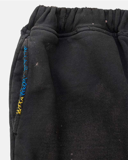 Distressed sweat pants