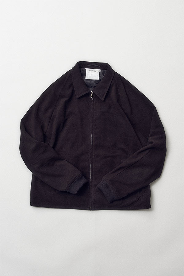 Goat suede zip up blouson