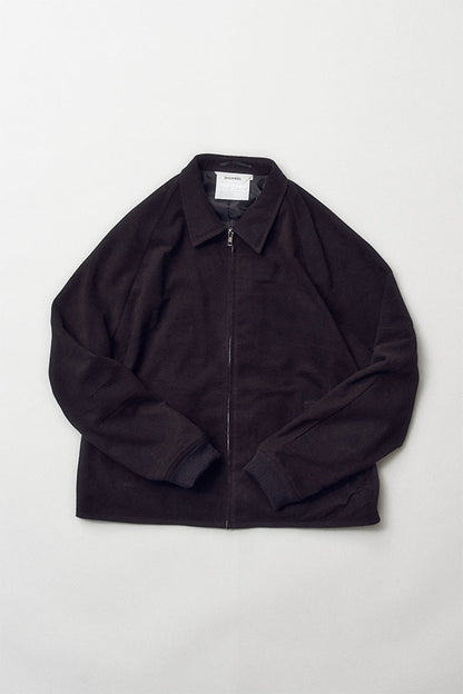 Goat suede zip up blouson