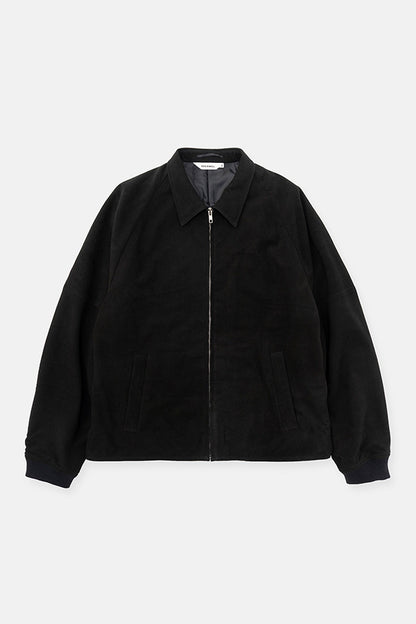 Goat suede zip up blouson