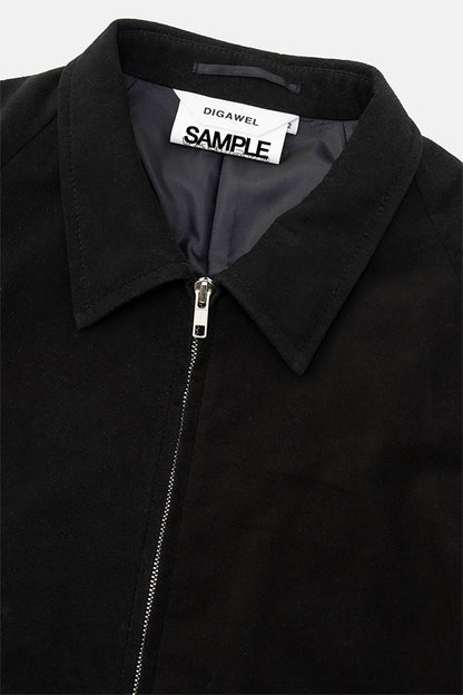 Goat suede zip up blouson