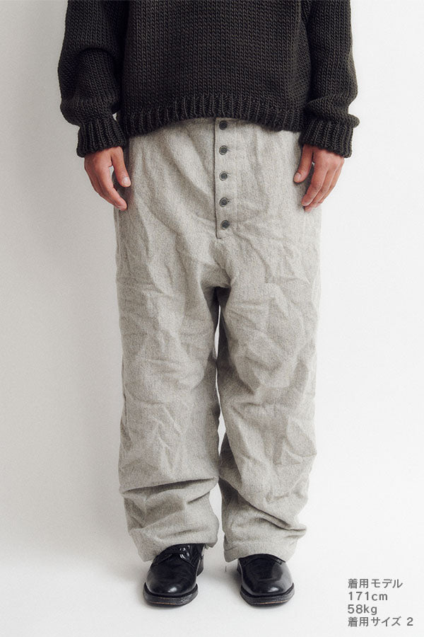 Button fly pants ①