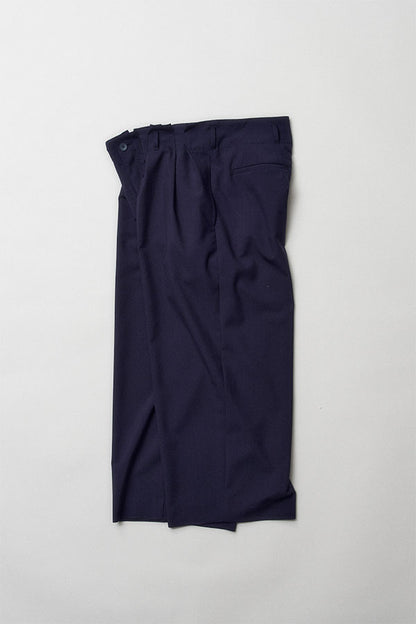 Wide tuck pants