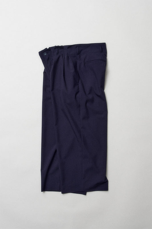 Wide tuck pants