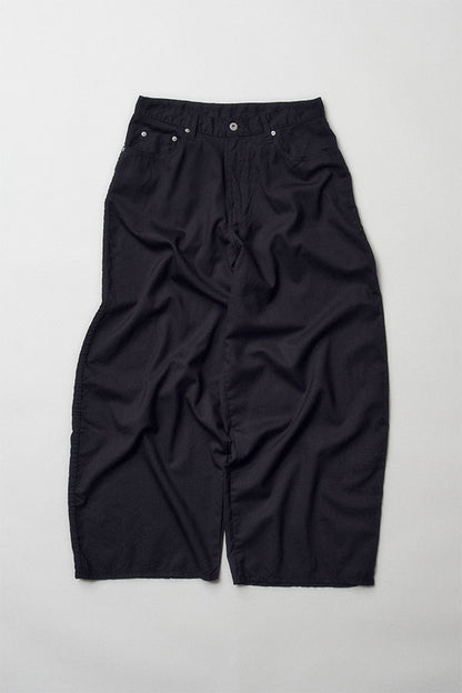 Puckering wide pants
