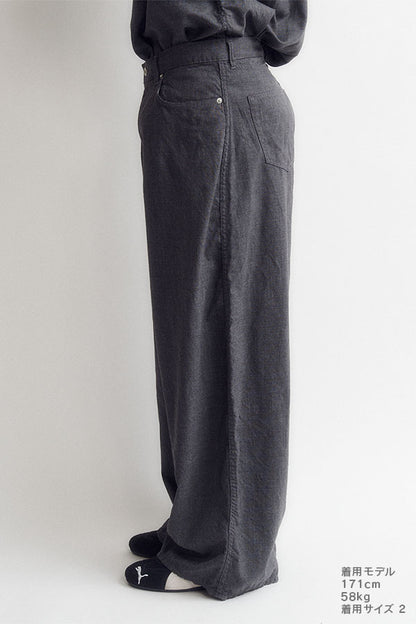 Puckering wide pants