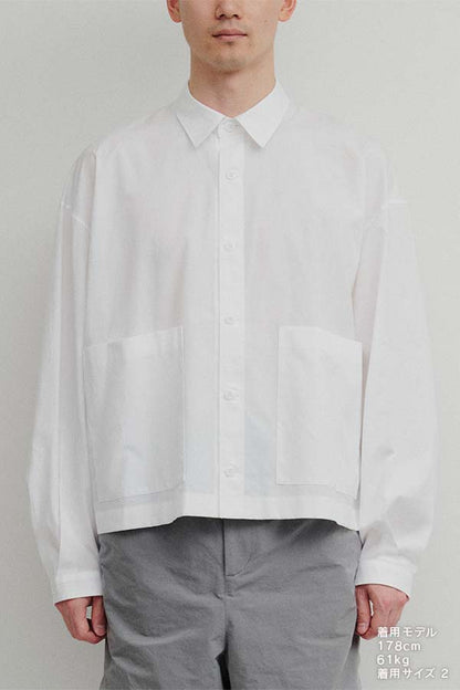 Crop top shirt ① (broadcloth)