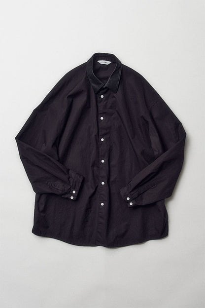 Leather combi shirt