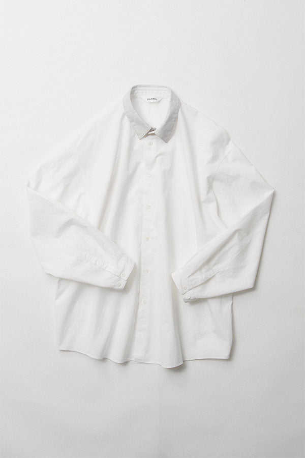 Leather combi shirt