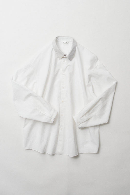 Leather combi shirt