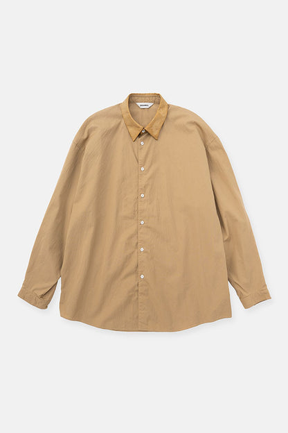 Leather combi shirt