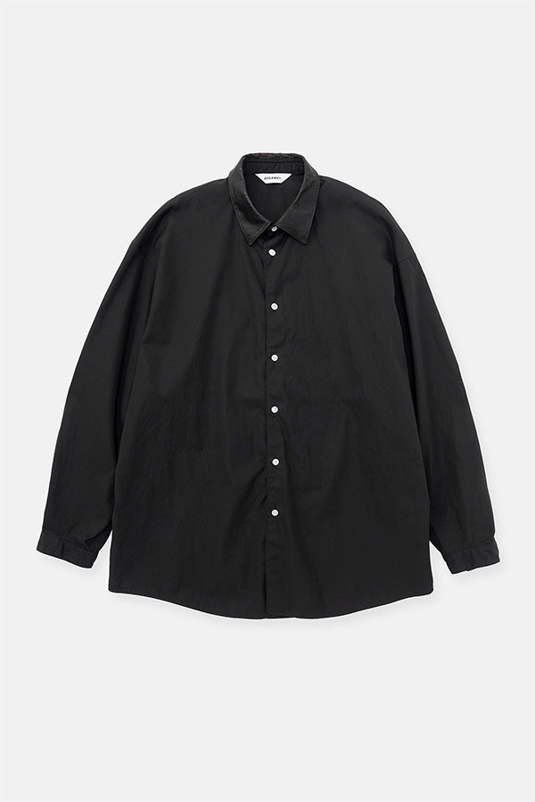 Leather combi shirt