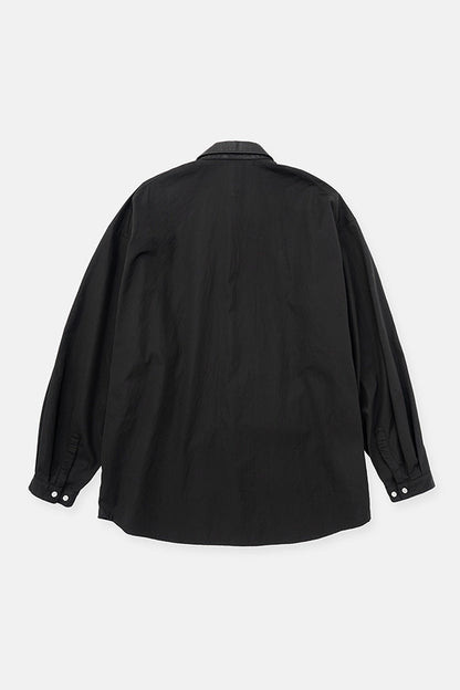 Leather combi shirt