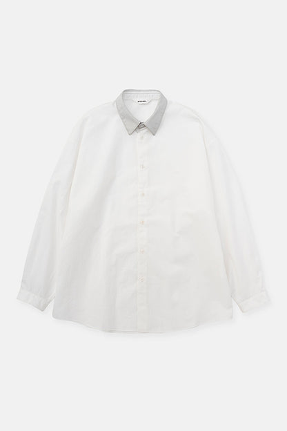 Leather combi shirt