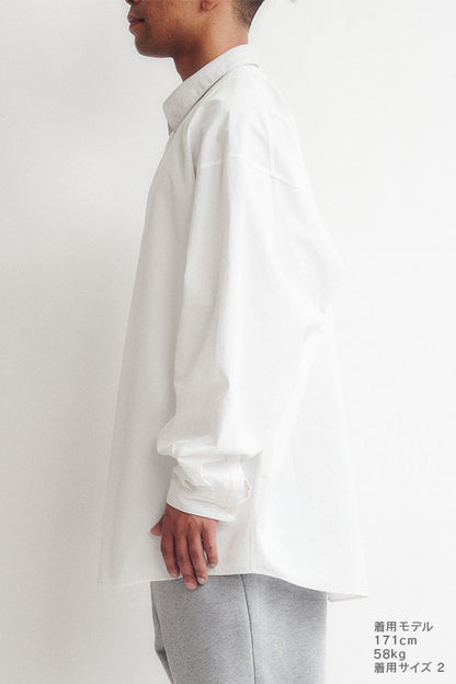 Leather combi shirt