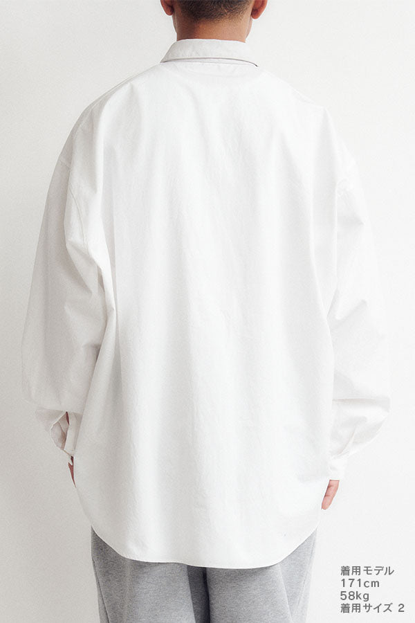 Leather combi shirt