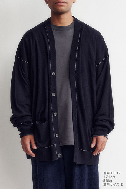 Cashmere knit stitch cardigan(BODHI×DIGAWEL)