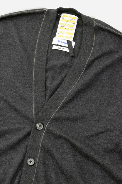Cashmere knit stitch cardigan  MIN-NANO別注