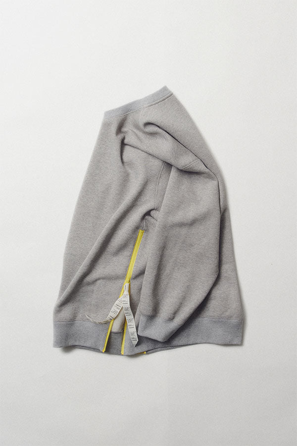 Side zip sweatshirt
