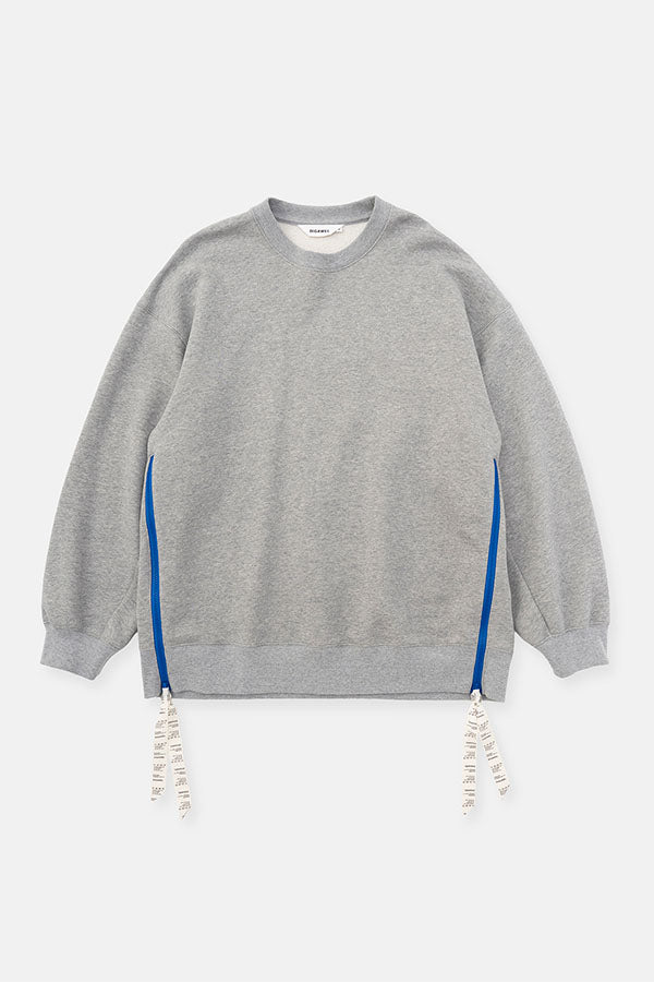 Side zip sweatshirt