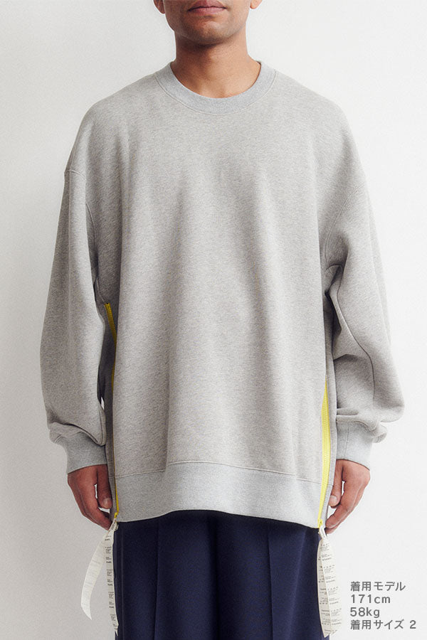 Side zip sweatshirt