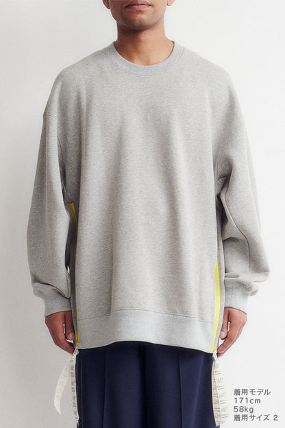 Side zip sweatshirt