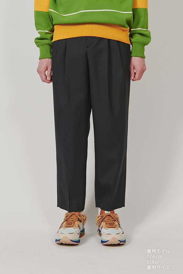 2 Tuck Tapered Pants①merino wool