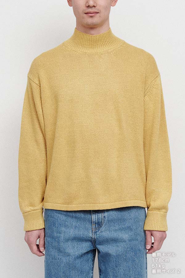 Stonewashed silk turtleneck sweater