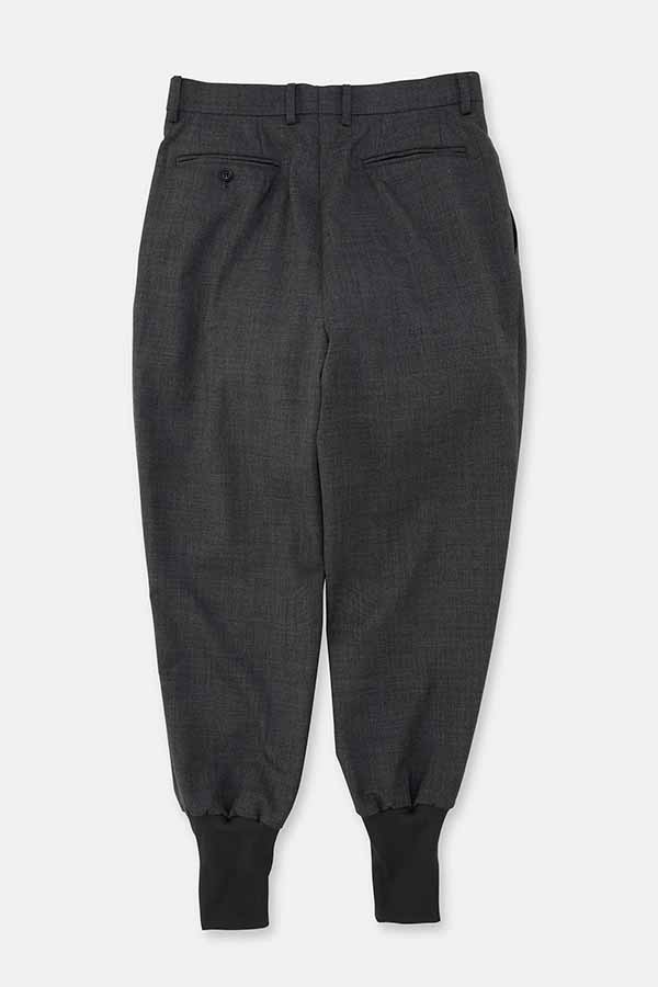 2 Tuck tapered hem rib pants