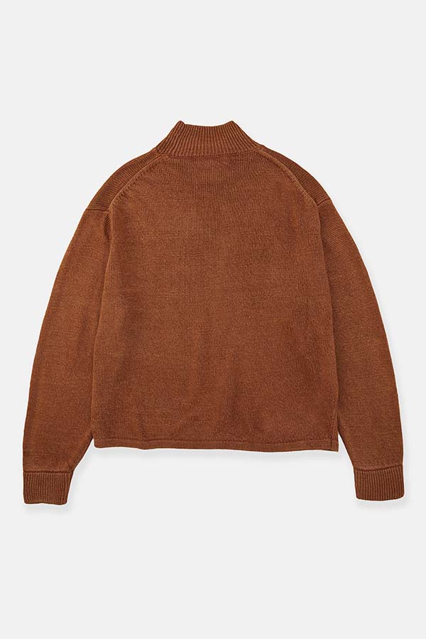 Stonewashed silk turtleneck sweater