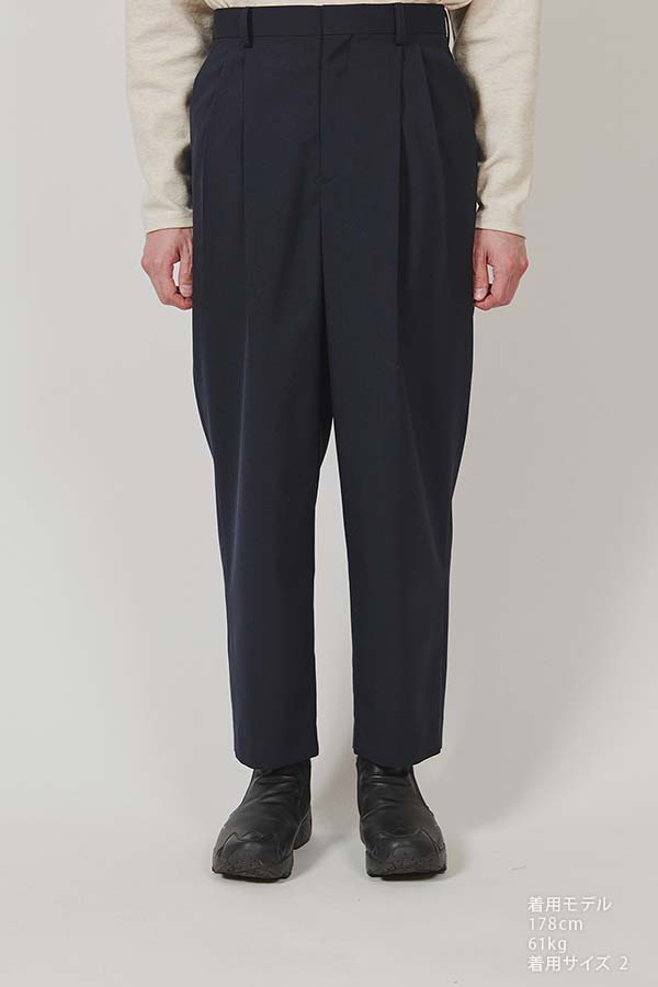 2 Tuck Tapered Pants②combat wool