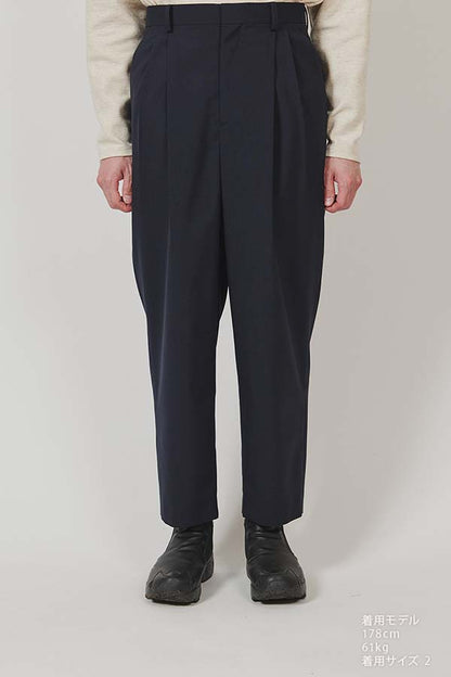 2 Tuck Tapered Pants②combat wool