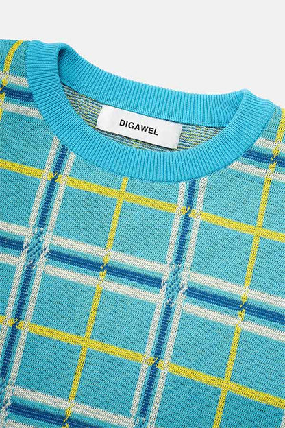 Knit&Sewn Check Sweater