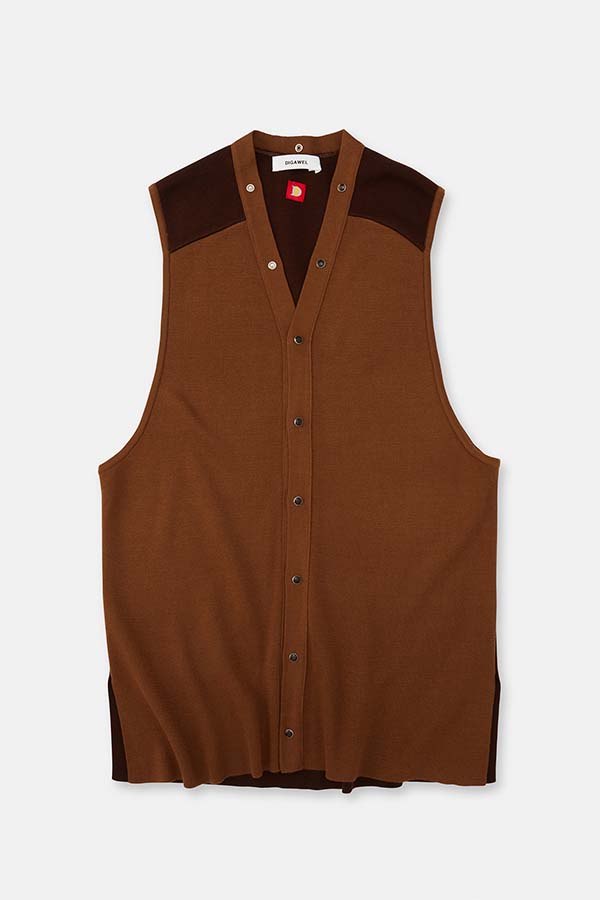 Long knit vest