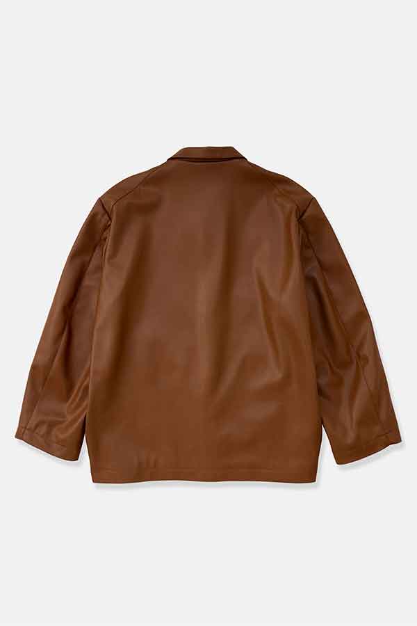 Synthetic Leather Half Coat