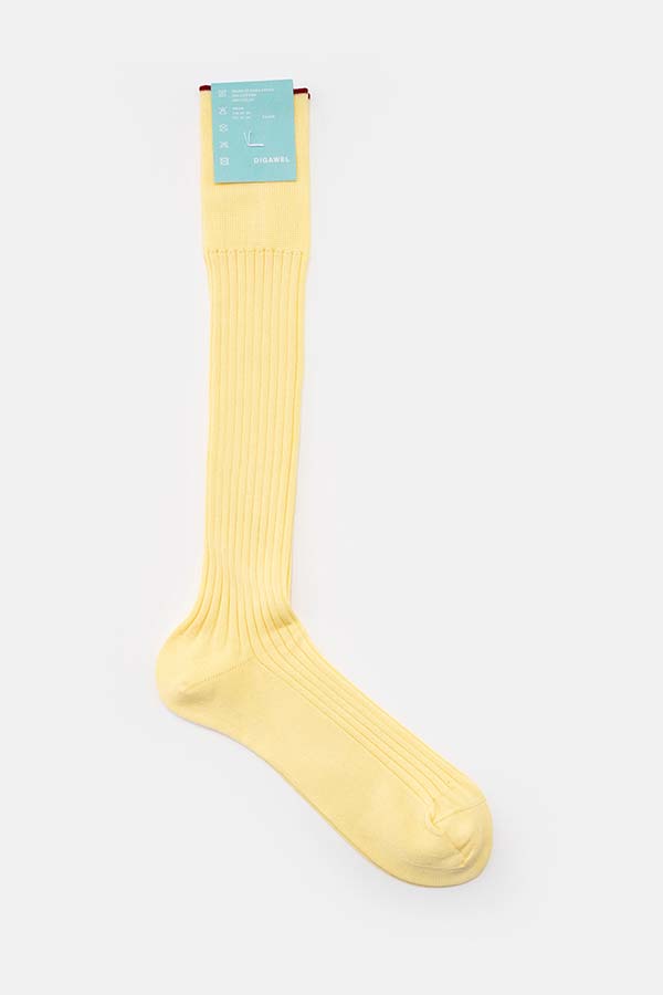 Rib semi-long socks/MENS(Kleuren ×DIGAWEL)